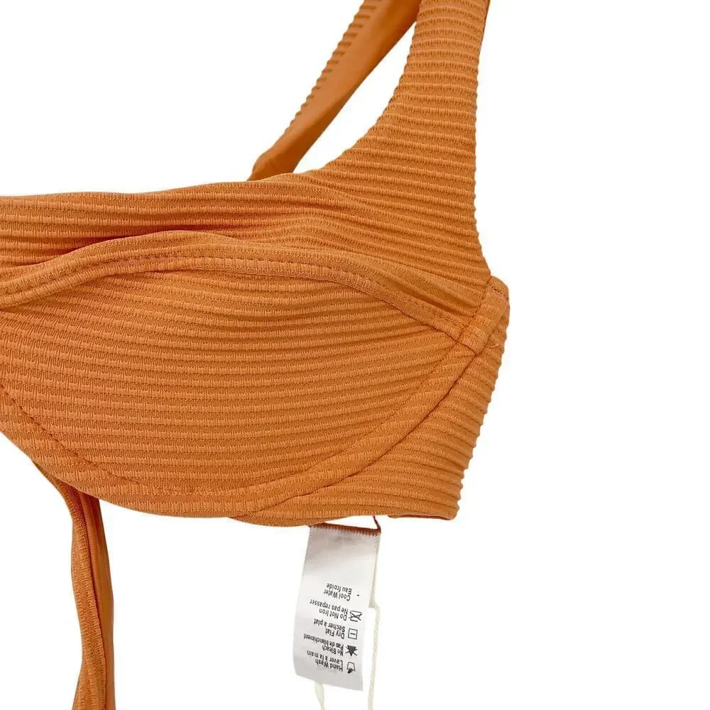 L*Space Eco Chic Repreve Nikita Bikini Top in Sienna Size Large NEW NWT